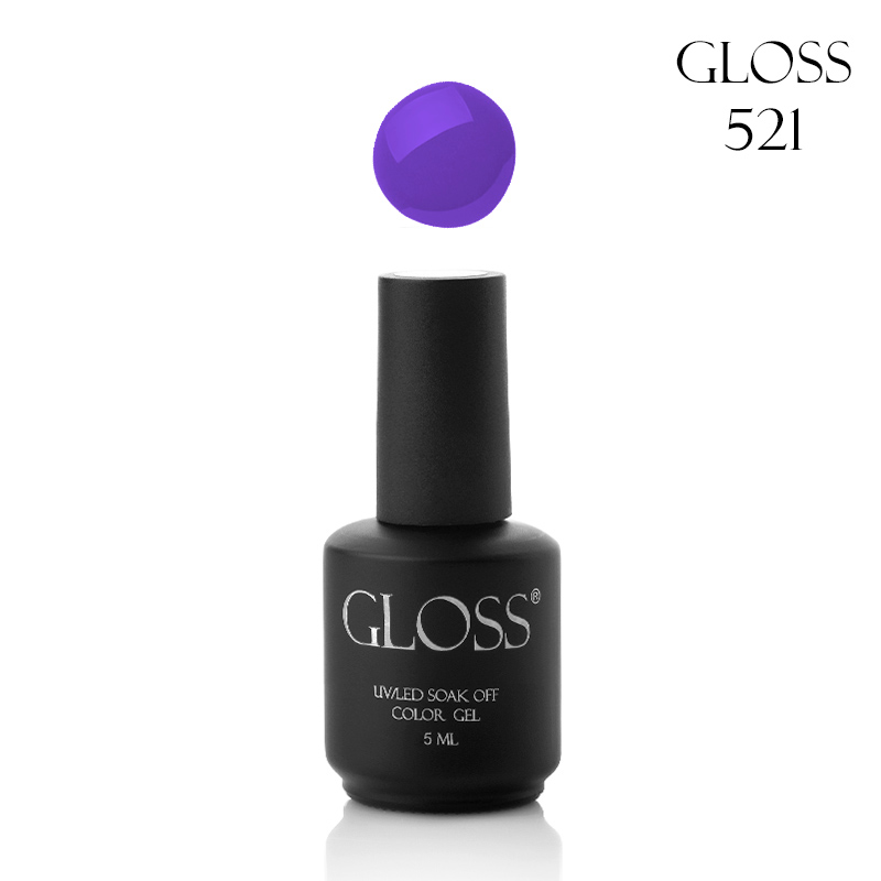 Gel polish GLOSS 521 (azure blue), 5 ml